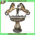 bronze water fountain with three horse for sale